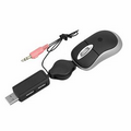 3-in-1 Super Mini Optical USB Mouse with 2 USB Ports & Microphone